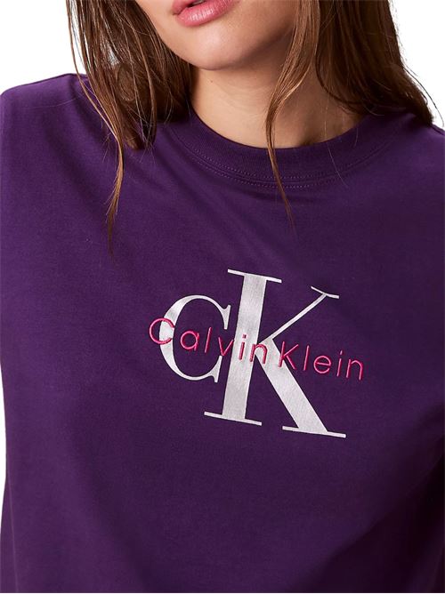 T-shirt viola in cotone Calvin Klein Jeans | LV047B865GK4I